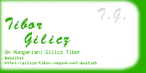 tibor gilicz business card